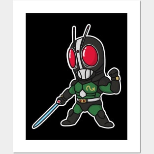 Kamen Rider Black RX Chibi Style Kawaii Posters and Art